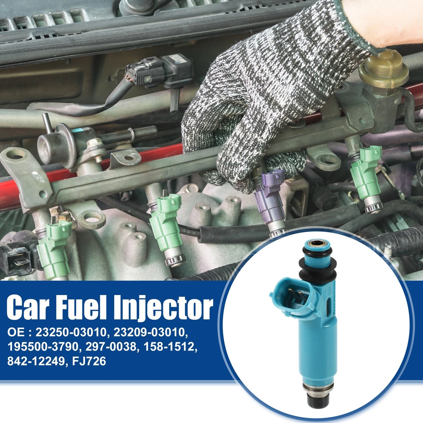 Set of 4 Fuel Injector Nozzles 23209-03010 for Toyota Camry Solara (1999–2001)
