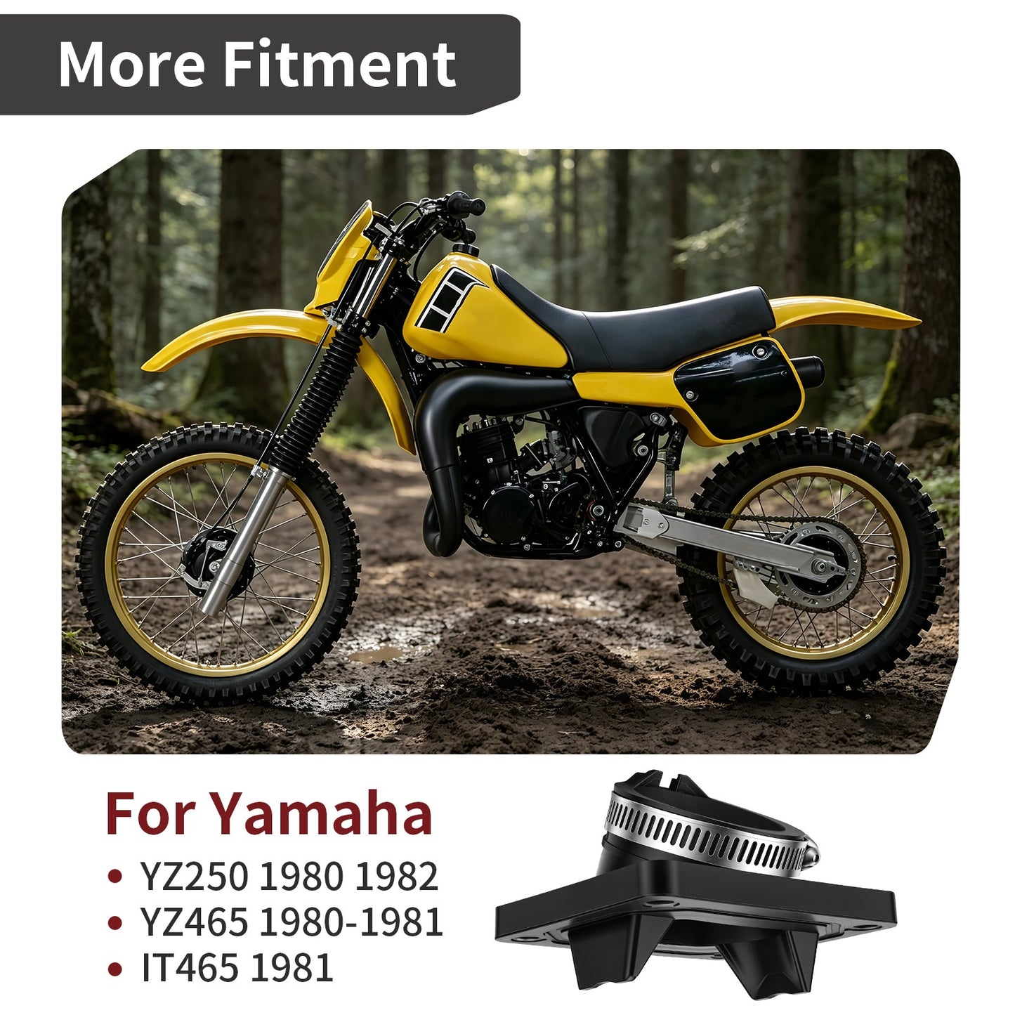 Intake Manifold Boot for Yamaha YZ250 YZ465 IT465 (1980–1982)