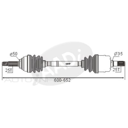 RH CV Shaft for Mitsubishi Magna (1985–1991)