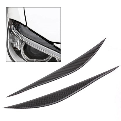 2X Headlight Eyebrow Cover Trim for BMW 3 Series F30 (2013–2017) Carbon Fiber