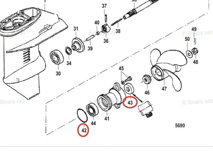 Lower Gearcase Seal & O-ring Kit for Mercury Mariner Outboard