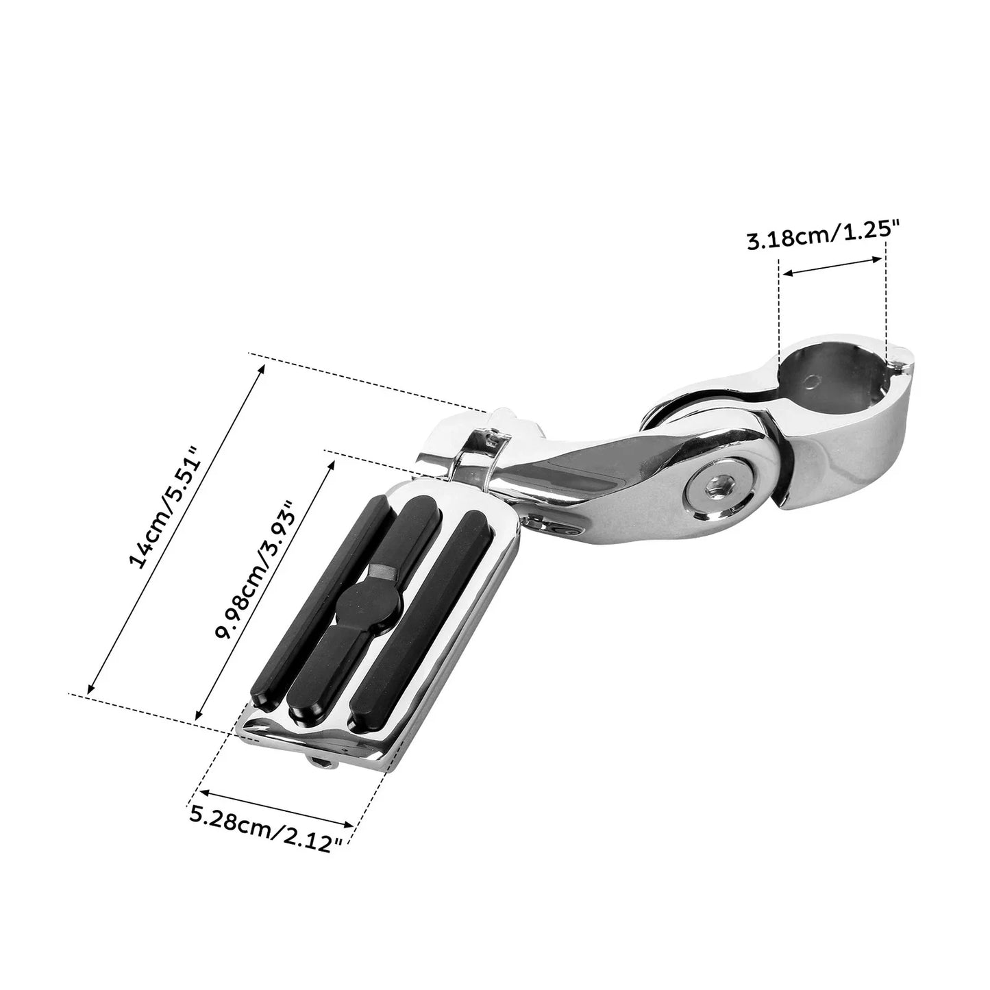 1-1/4" Motorcycle Short Highway Engine Guard Footpegs for Harley Touring