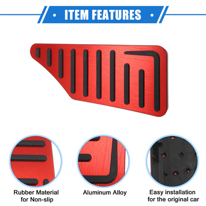 3 Pcs Gas Accelerator Brake Foot Rest Pedal for Honda HR-V (2021–2023) Red