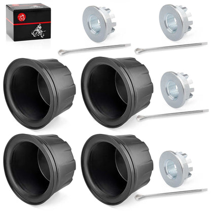 Set of 4 Wheel Center Caps with Nut Pin Kit for Honda Fourtrax (1990–2000)