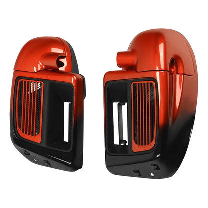 Vented Fairing for Harley Touring 2014-2023 Sunset Orange/Black Fade