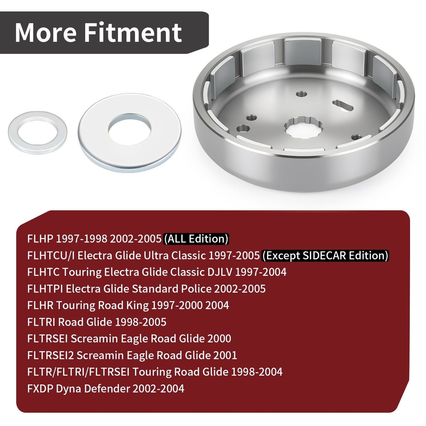 Alternator Flywheel Rotor for Harley Davidson Electra Glide (FLH, FLHP, FLHT, FLHR, FLTR)