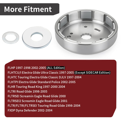 Alternator Flywheel Rotor for Harley Davidson Electra Glide (FLH, FLHP, FLHT, FLHR, FLTR)