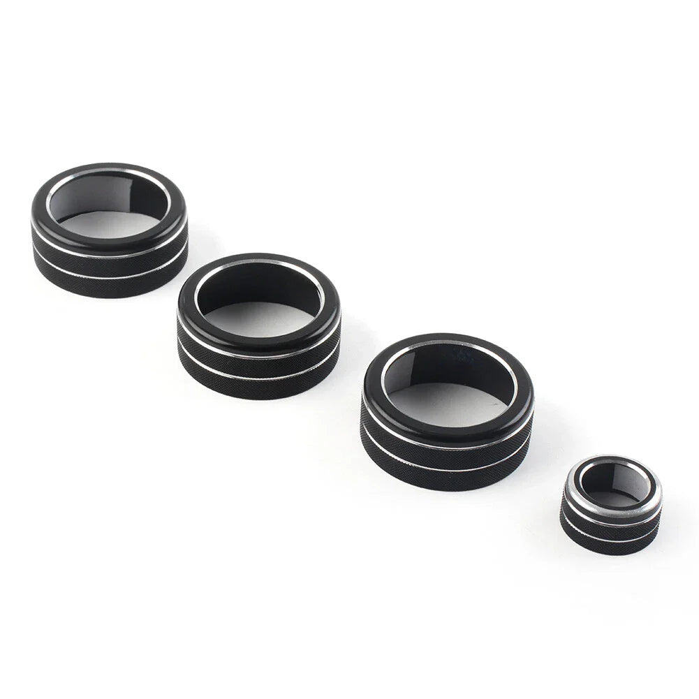 4 x AC Climate Control Knob Ring Covers for Honda Civic (2022 - Present) Black