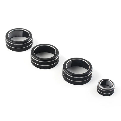 4 x AC Climate Control Knob Ring Covers for Honda Civic (2022 - Present) Black