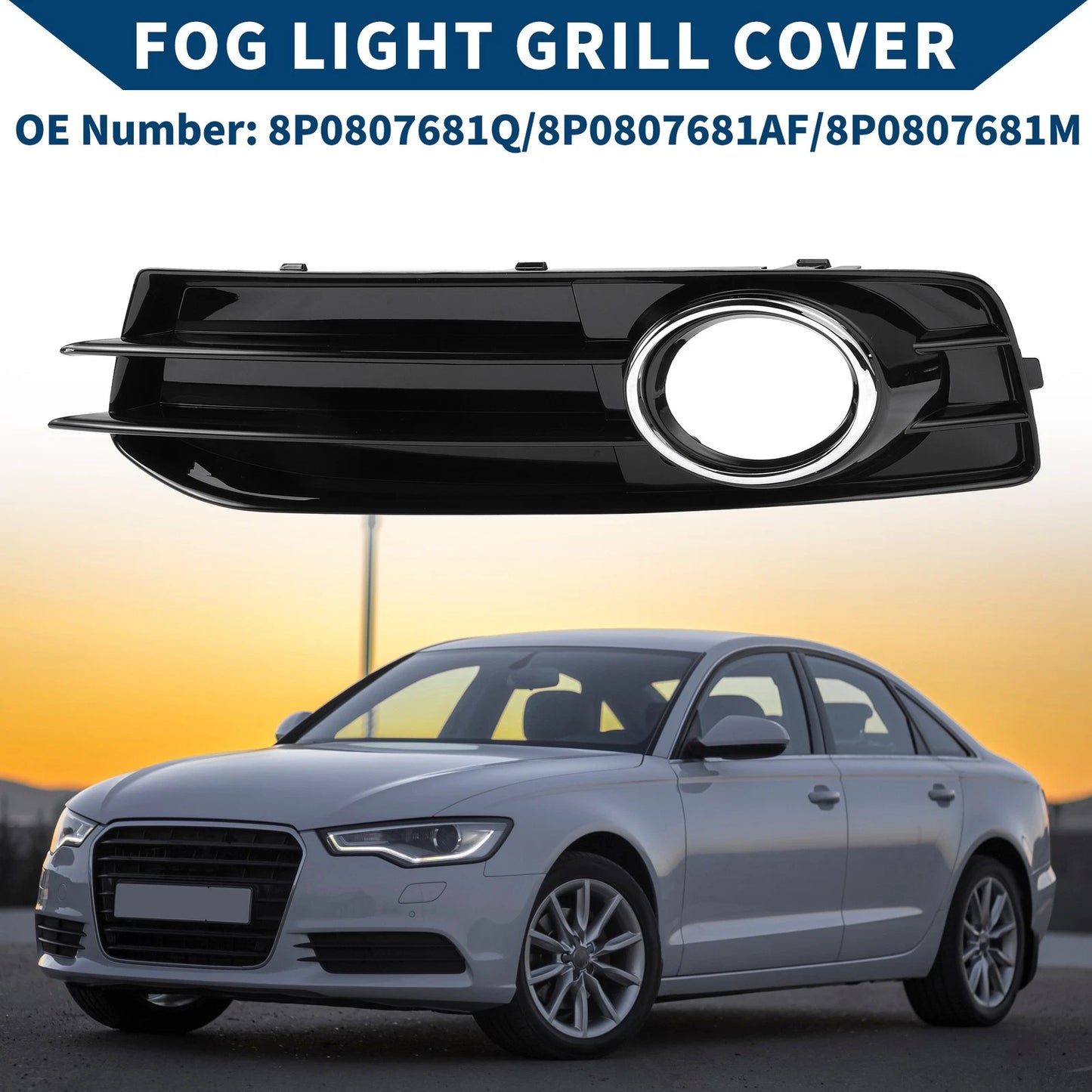 Fog Light Grill for Audi A3 8P (2009–2013) No. 8P0807681AF