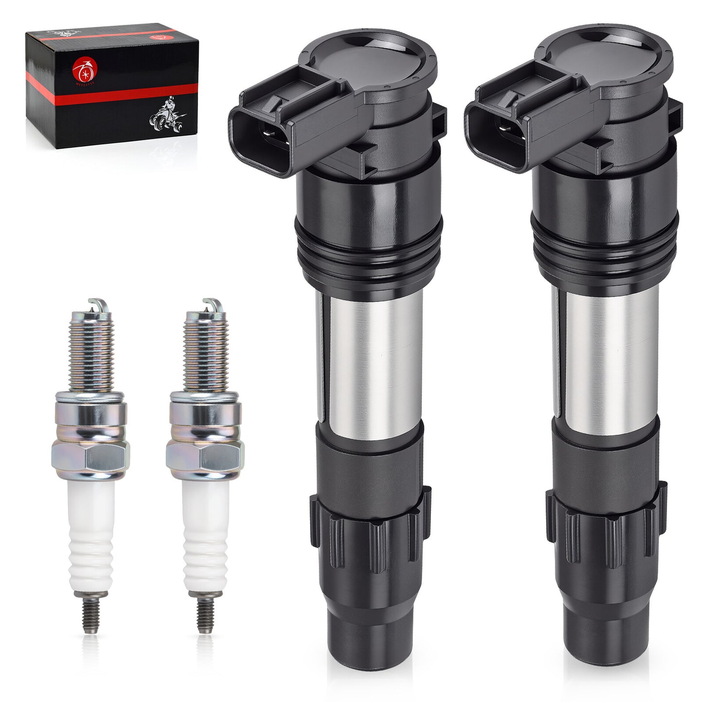 2X Ignition Coils & Iridium Spark Plugs for Kawasaki Ninja 300 (2013–2017)