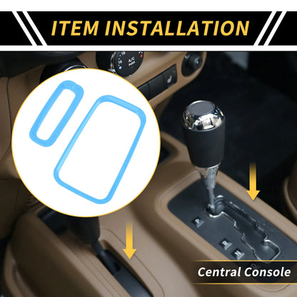 Console Gear Shift Ring Panel Cover Trim for Jeep Wrangler JK JKU (2007–2018)