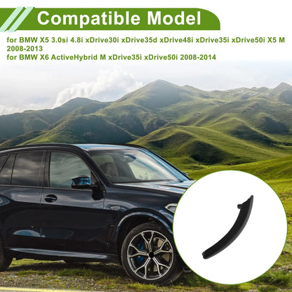 Door Panel Handle Pull Trim Cover for BMW X5 Black (2008-2013)