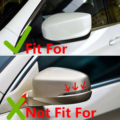 Carbon Fiber Horn Rear Side Mirror Cover Trim for Honda Accord (2008–2016)