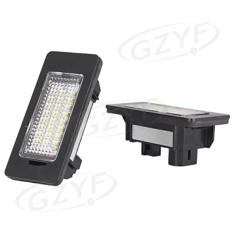 LED License Plate Lights Clear Lens for BMW E82 E90 F10 F25 (2007-2017)