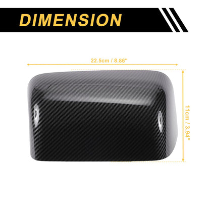 Set of 2 Rearview Mirror Cover Caps Black Carbon Fiber for Ford Excursion F150 F250 (2000–2005)