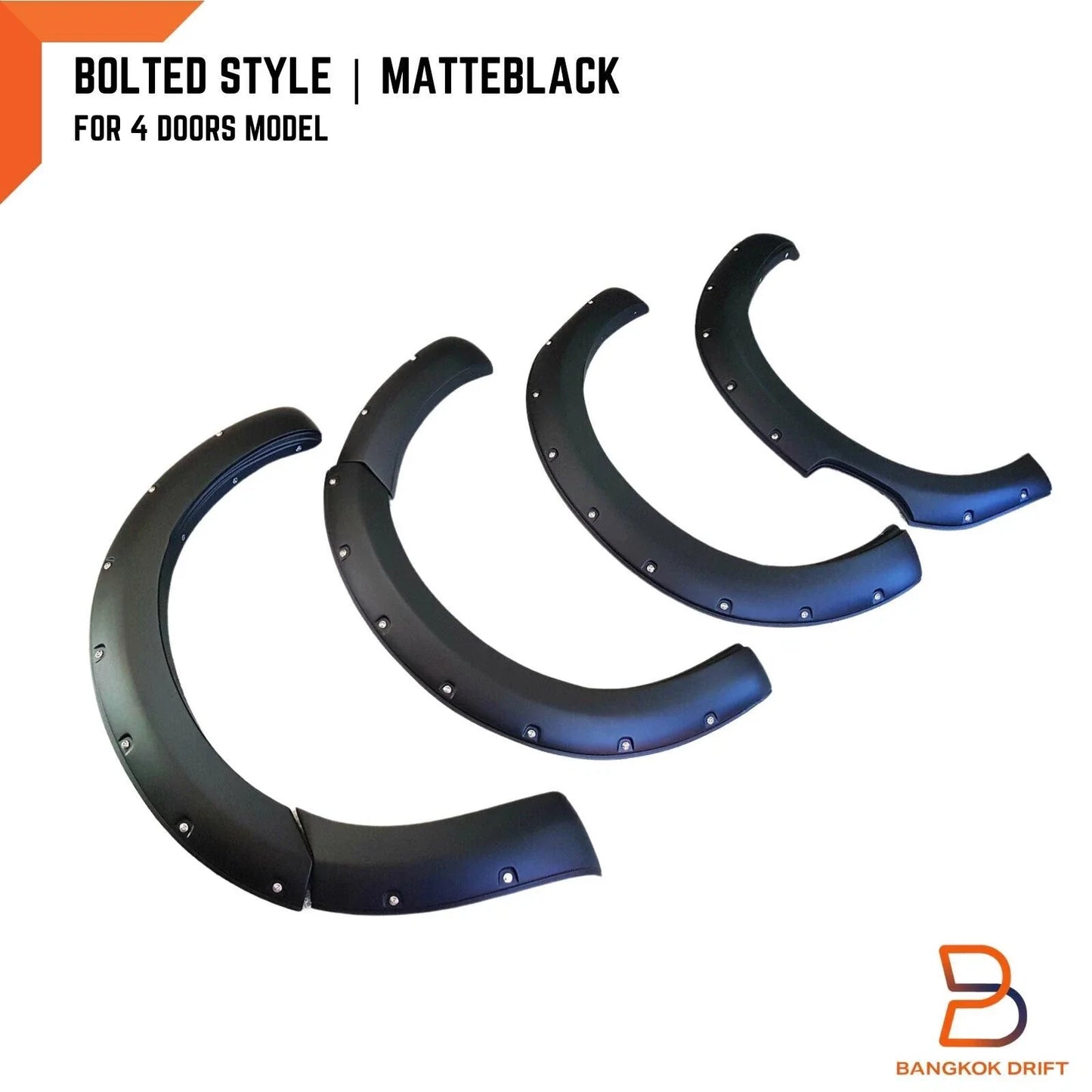 6" Matte Black Fender Flares for Isuzu D-Max DMAX Ute (2020-2023)