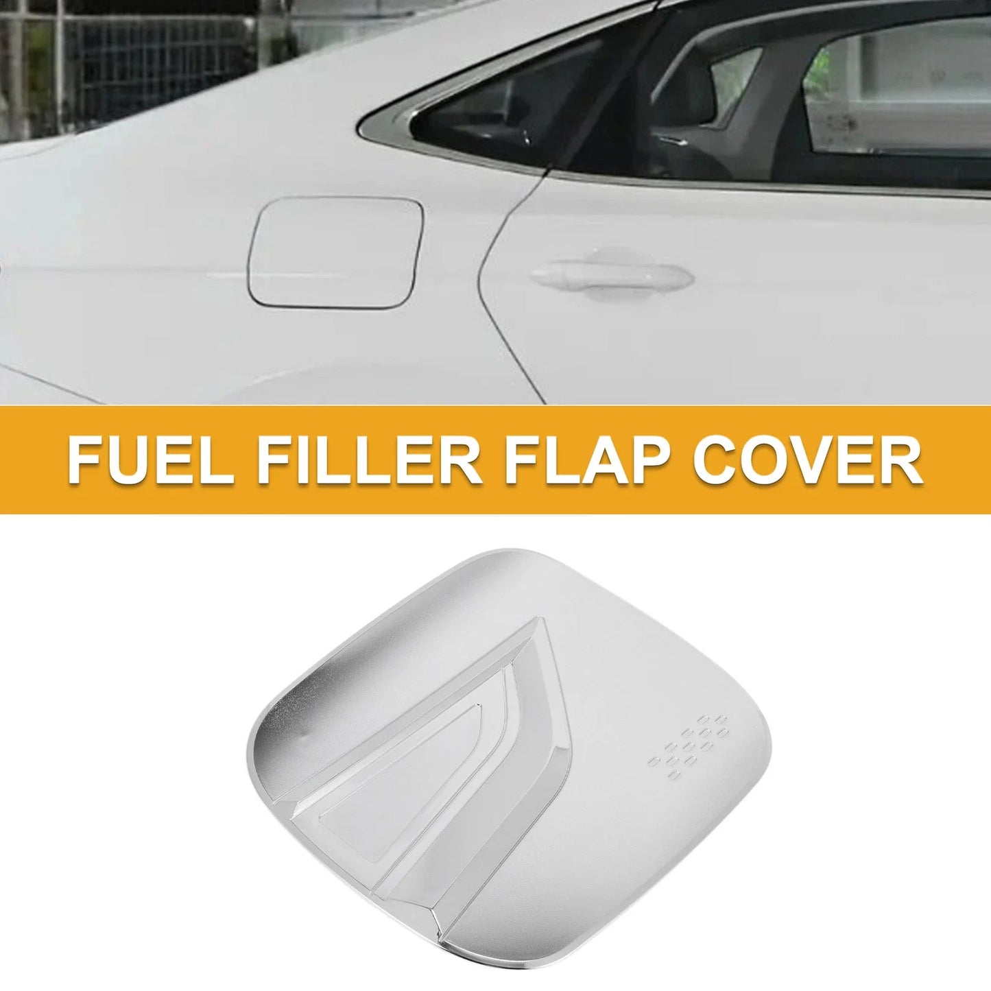 Fuel Tank Door Cap for Lexus NX 2022-2025 Gas Tank Flap Chrome Silver Tone