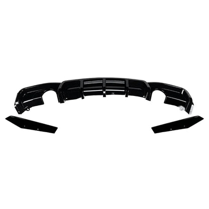 3 x Glossy Black Rear Splitter Lip for BMW 3-Series F30 F31 F35 M-Sport (2012-2019)