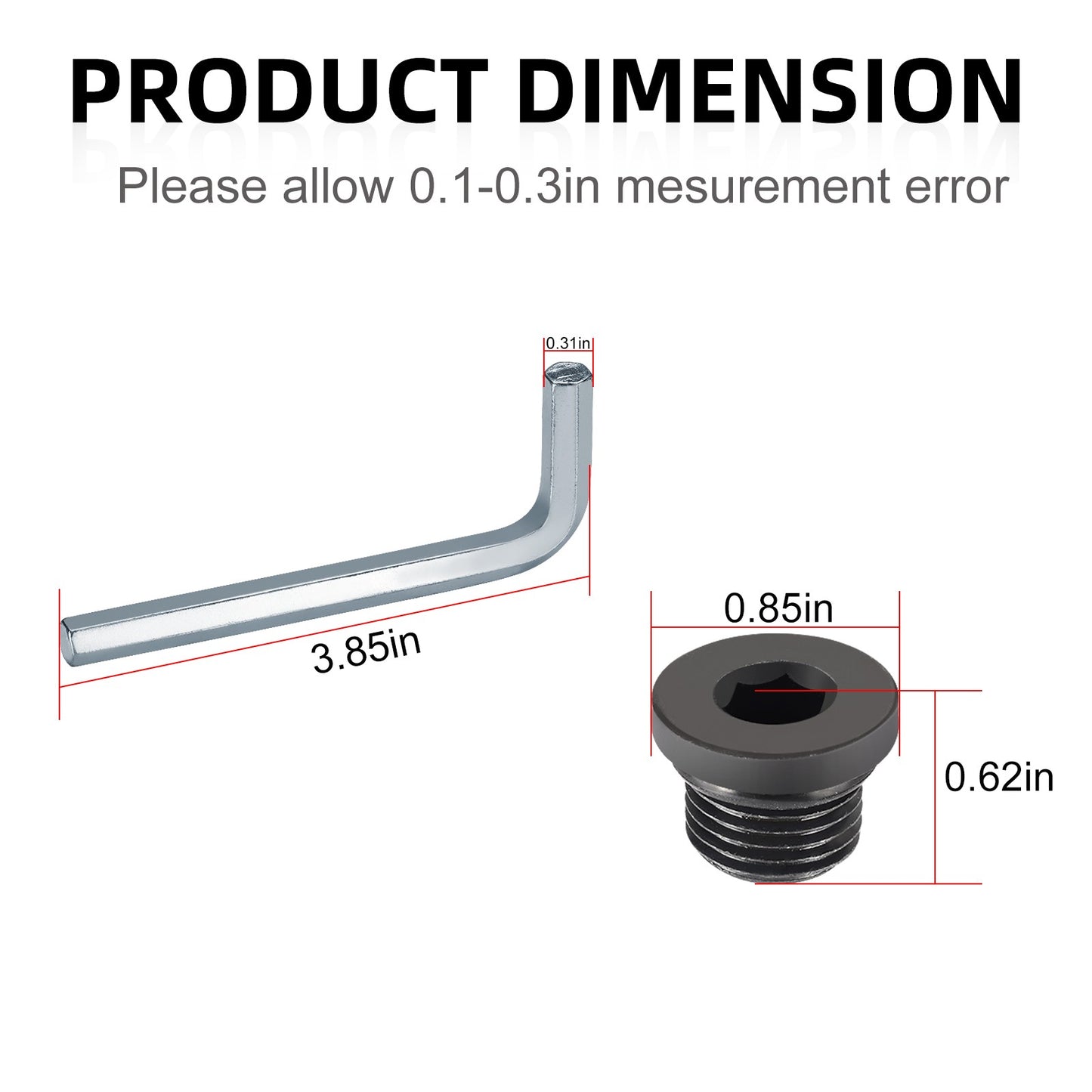 Front Differential Fill Drain Plug for Polaris Ranger 500 570 900 1000 (2015–2023)