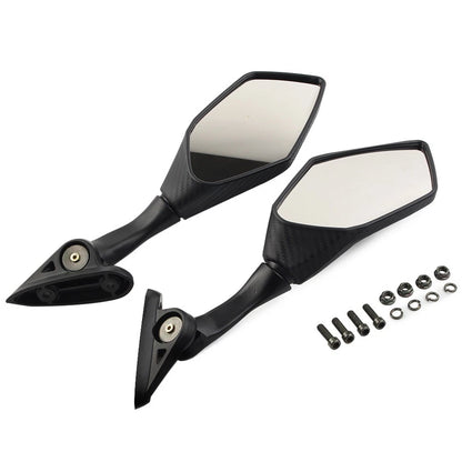 Motorcycle Rearview Mirrors for Yamaha YZF R3 R25 (2015–2024) Carbon Fiber Black