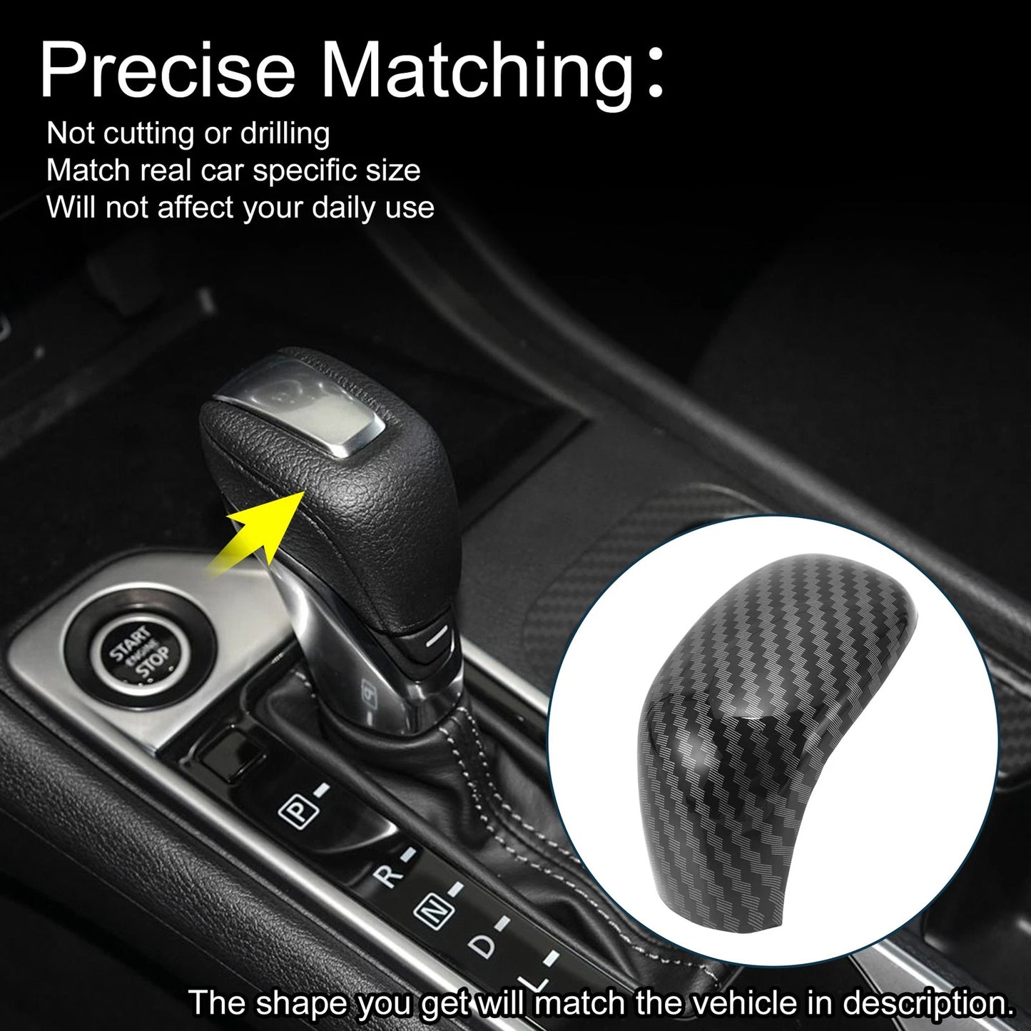 Gear Shift Knob Cover Sticker for Nissan Sentra Altima Versa (2020–2024)