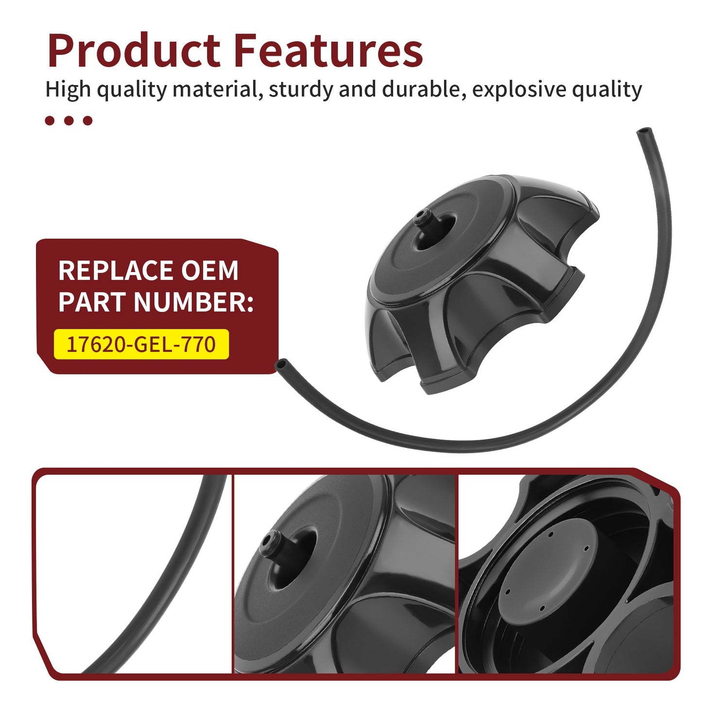 Fuel Tank Gas Cap for Honda CRF50F CRF70F CRF80F (2004–2024)