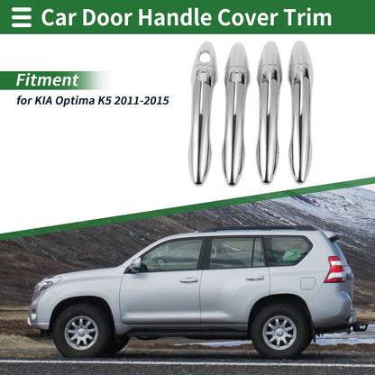 Door Handle Cover Trim for KIA Optima K5 (2011–2020) - Silver Tone