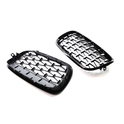 Black & Chrome Front Bumper Kidney Grille for BMW X5 E70, X6 E71 (2007-2013)