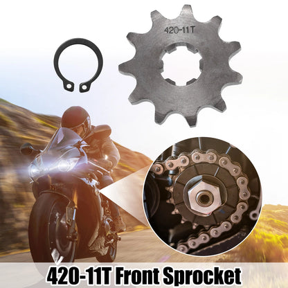 Set of 1 Front Engine Sprocket 420 11T 17mm for Dirt Bike Mini Bike