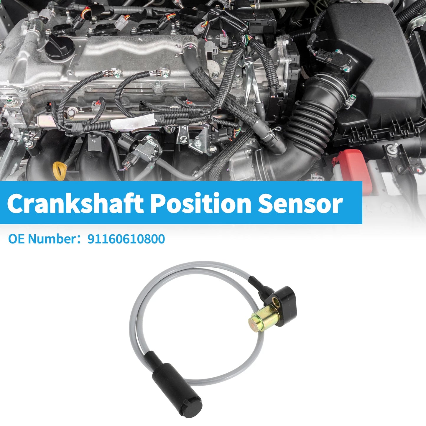 Crankshaft Position Sensor for Porsche 928 911 944 (No. 91160610800)