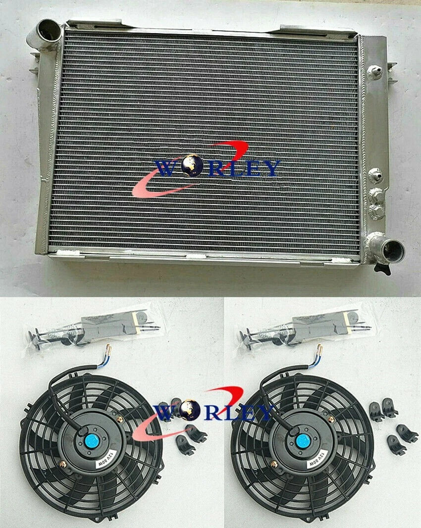 Set of 4 Aluminum Radiator and Fans for BMW 7 E23 (1977–1986)