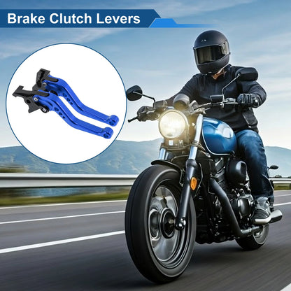 Short Brake Clutch Levers for Kawasaki Ninja 650R/ER-6F/EX650 (2017–2022) Blue
