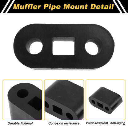 2X Muffler Exhaust Hanger for Mustang V8 (1986–2004) E6ZZ5262R Rubber Black