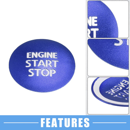 Ignition Button Cover Sticker for Toyota Tacoma (2016–2021) Blue