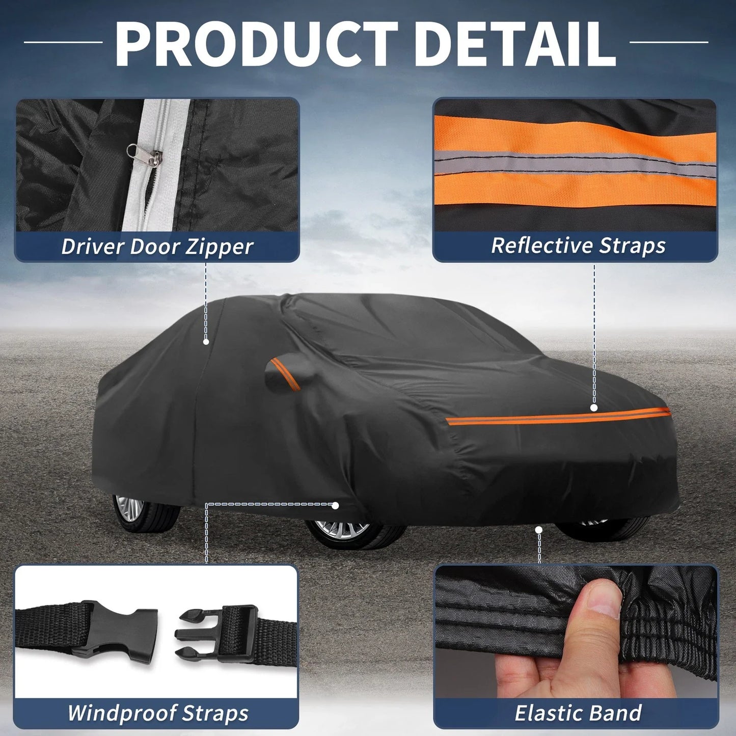 Waterproof PEVA Spunlace Car Cover for BMW 5er F10/F11/G30/G31 (2010 - 2024)