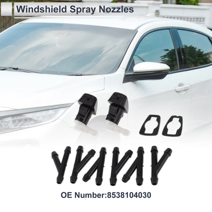 Washer Nozzle Set of 6 w/ Hose Connector for Toyota  No. 8538104030