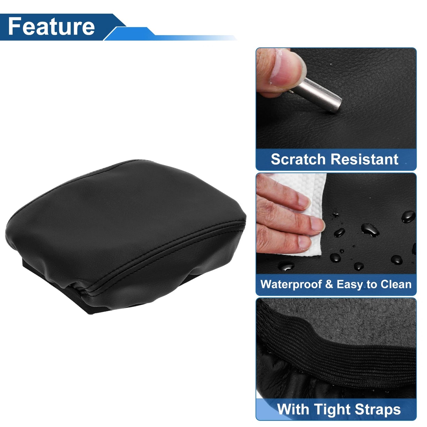 Armrest Cover for VW T-ROC (2018–2024) Anti-Scratch Black