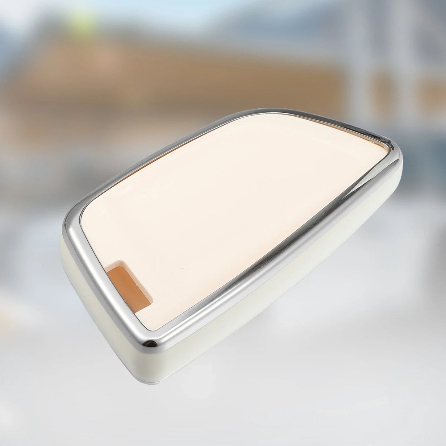 4-Button Key Fob Case for BMW Keyless Entry with Chain White