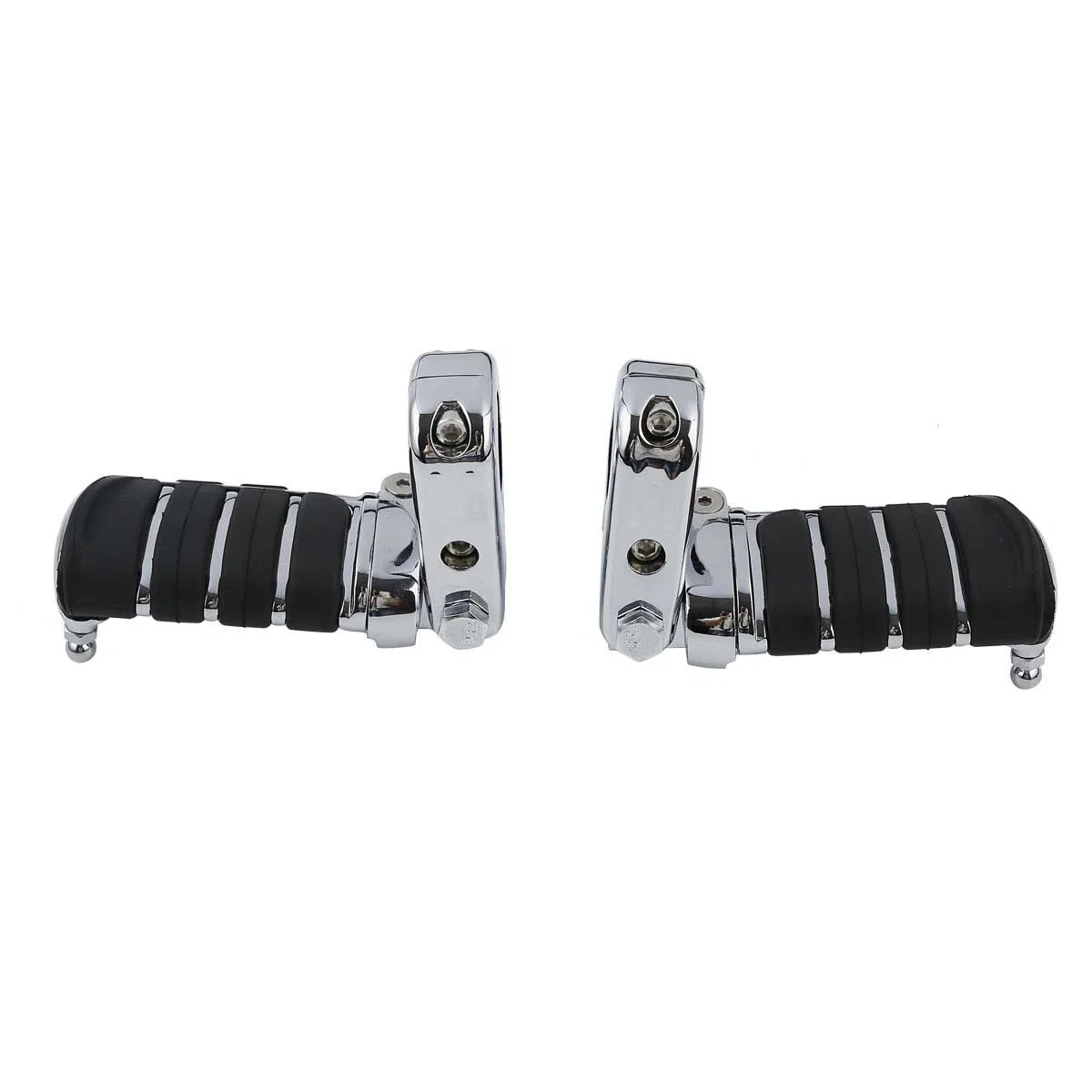 Chrome 1-1/4" Highway Bar Footpegs for Harley Touring & Softail