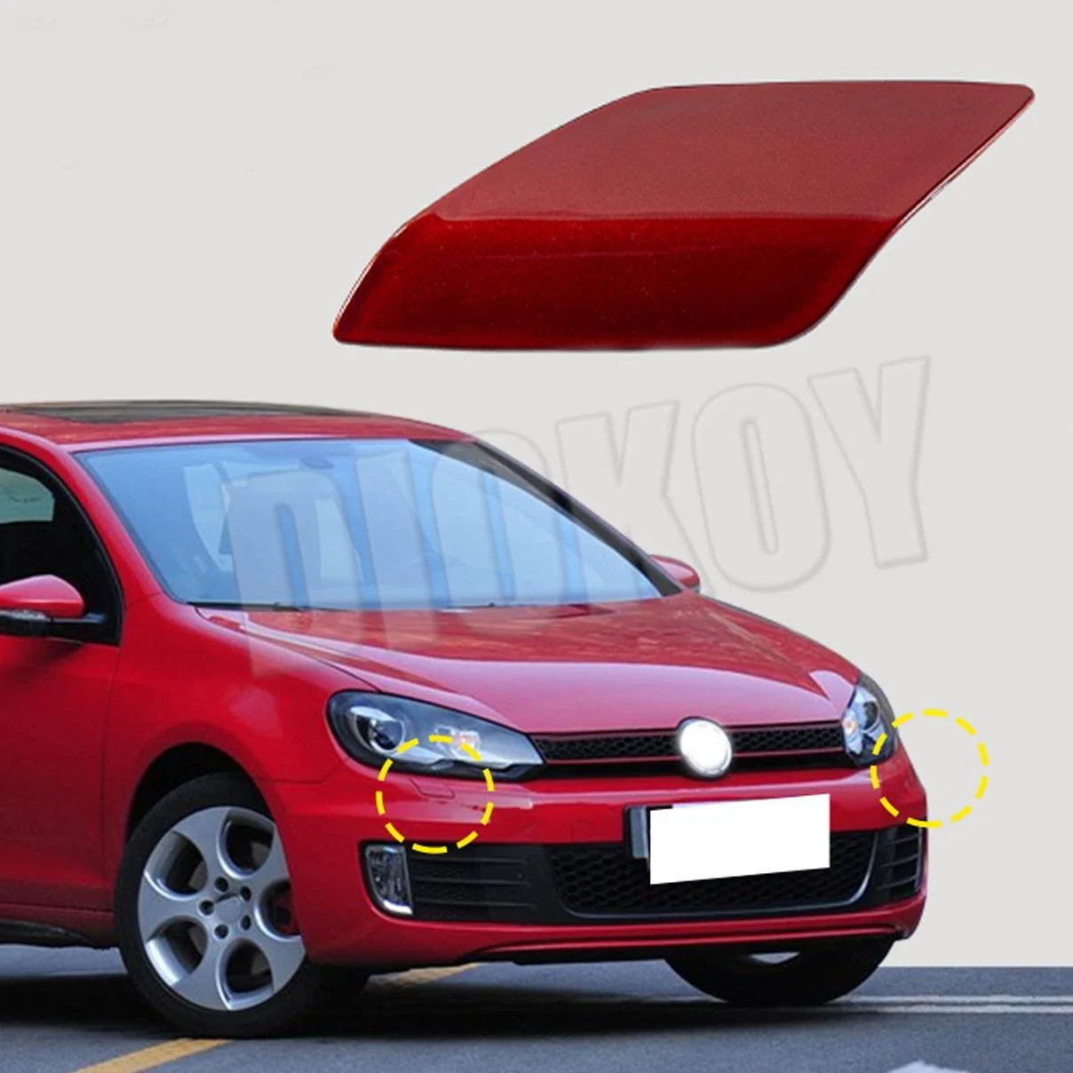 Front Bumper Headlight Washer Cover Cap for VW Golf 6 MK6 GTI (2009–2013)
