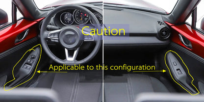 1 Pair Carbon Fiber Window Lift Trim Cover for Mazda MX-5 Miata (2016-2024)