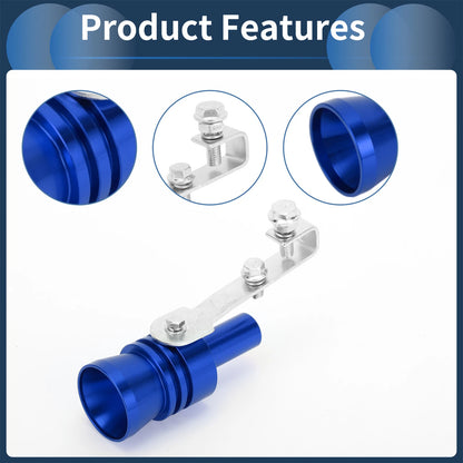 Turbo Sound Exhaust Muffler Pipe Whistle for Universal Fit (1 Set)