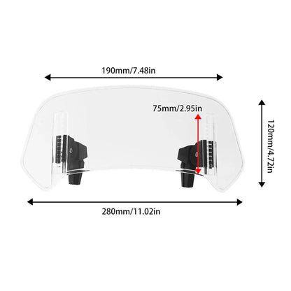 Adjustable Windshield for Honda, Yamaha, Suzuki, BMW