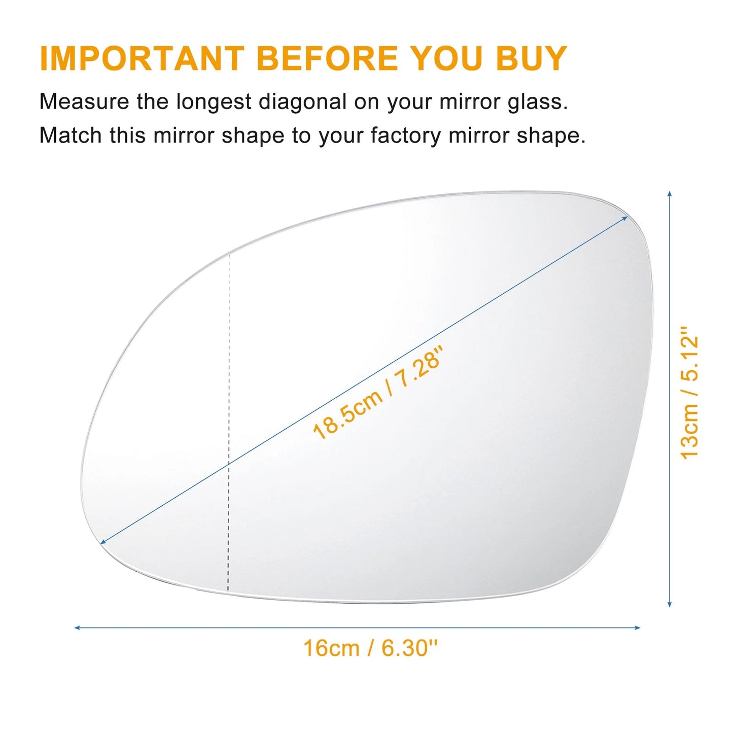 Heated Mirror Glass for Volkswagen Tiguan (2007–2016)