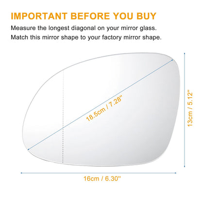 Heated Mirror Glass for Volkswagen Tiguan (2007–2016)