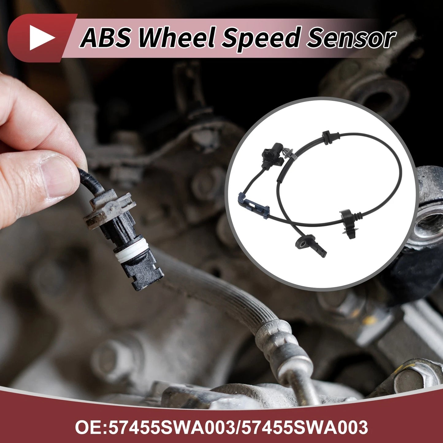 ABS Wheel Speed Sensor No. 57455SWA003 for Honda CR-V (2007–2011) Front Left
