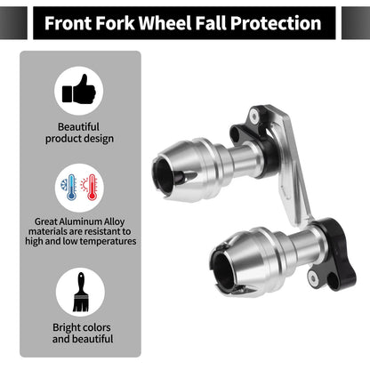 Frame Slider Anti-Crash Protector for Motorcycles 175mm Silver Tone