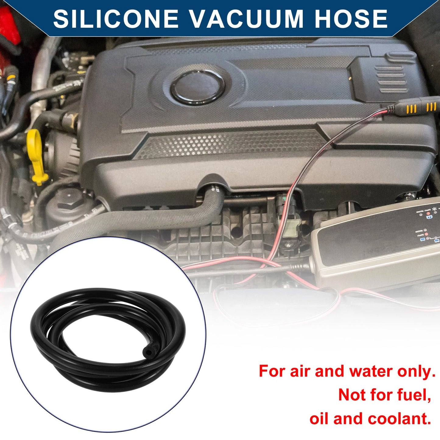 Silicone Vacuum Tubing Hose 3/16" ID 5mm (6FT) for Air and Water