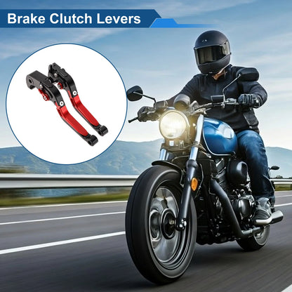 Brake Clutch Levers for Kawasaki ZX10R (2006–2015) Black Head Red Handle